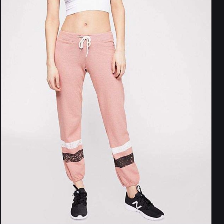Nwt Free People Monrow Sweats Joggers Xs Striped Z169-11